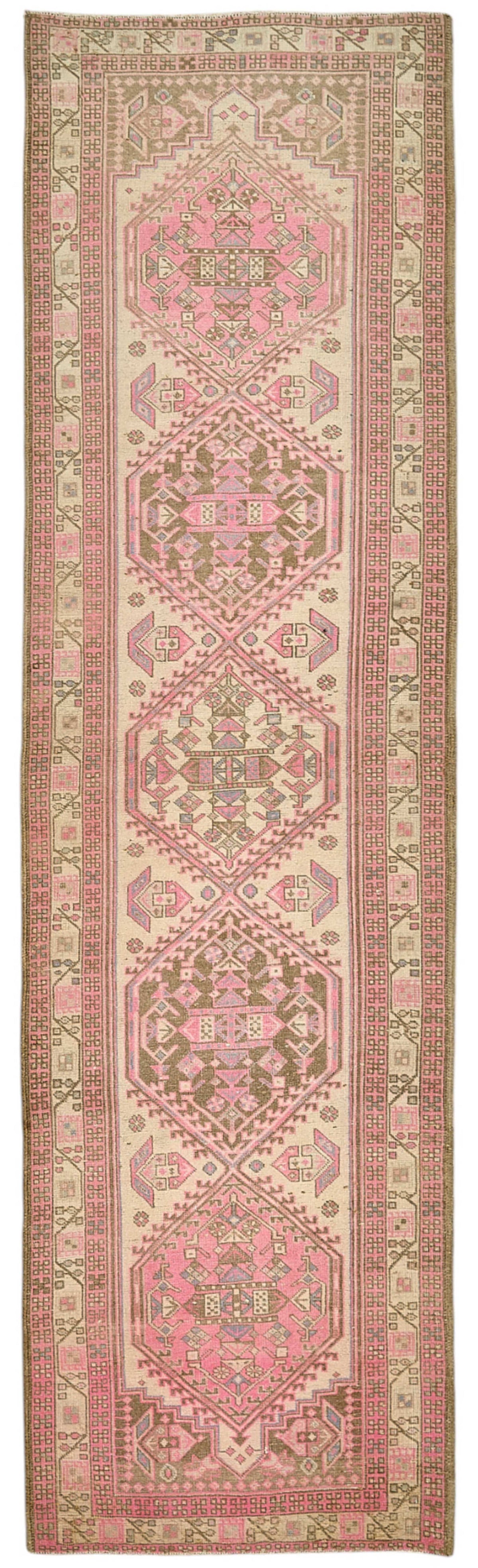 Persian Antique Rug 0.78 x 2.93 - Beige