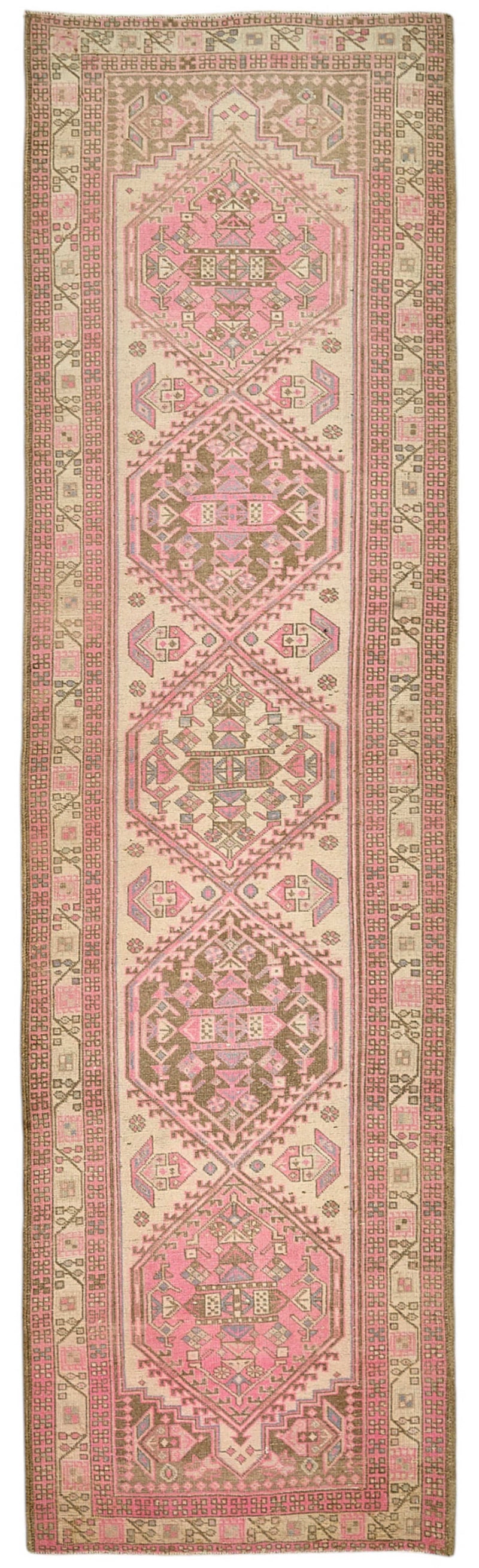 Persian Antique Rug 0.78 x 2.93 - Beige - SamaRugs