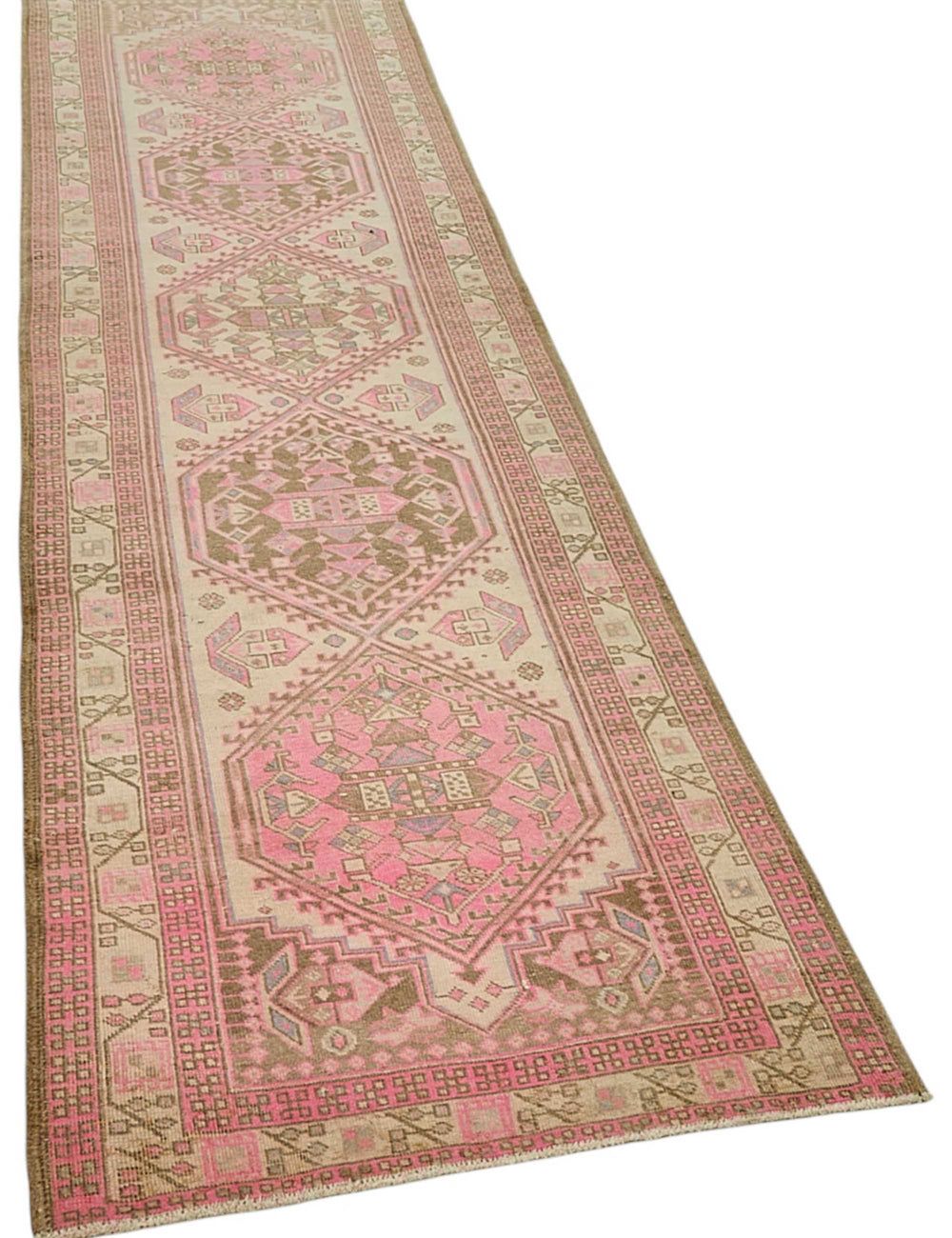 Persian Antique Rug 0.78 x 2.93 - Beige