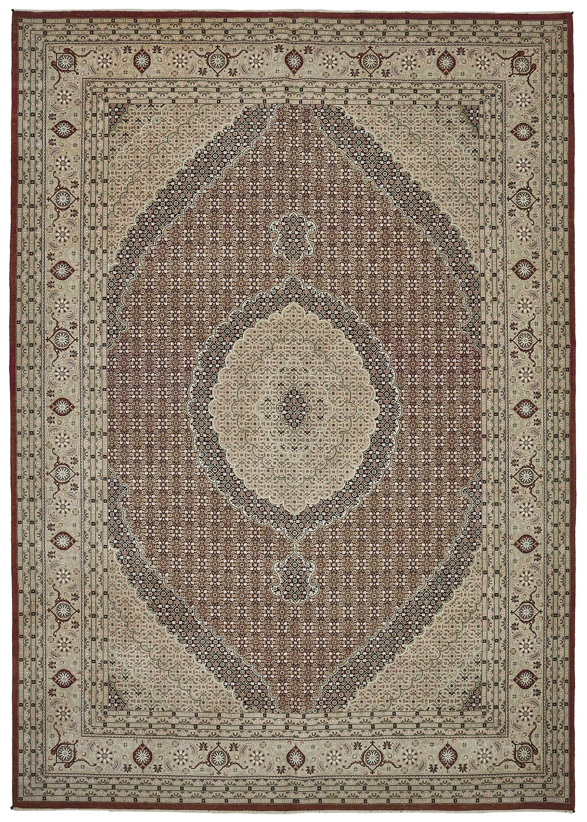 Persian Antique Rug 3.04 x 4.26 - Beige