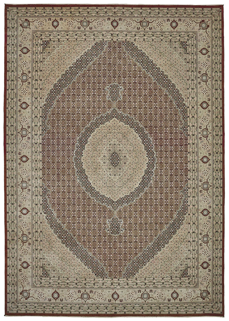 Persian Antique Rug 3.04 x 4.26 - Beige - SamaRugs