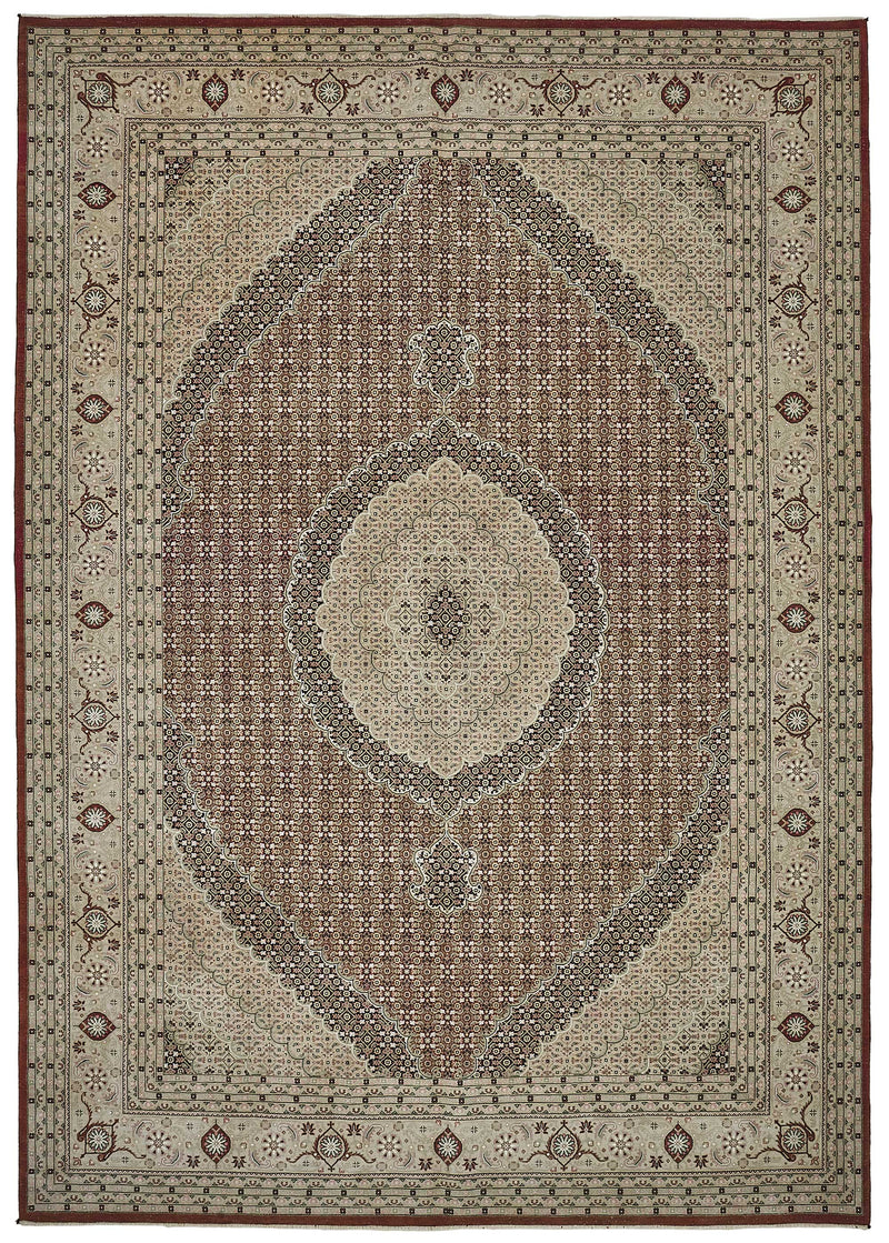 Persian Antique Rug 3.04 x 4.26 - Beige - SamaRugs