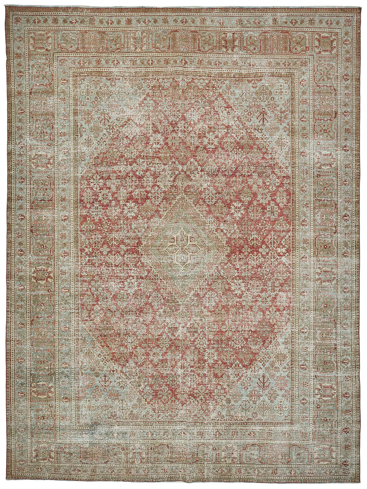 Persian Antique Rug 3.17 x 4.20 - Beige
