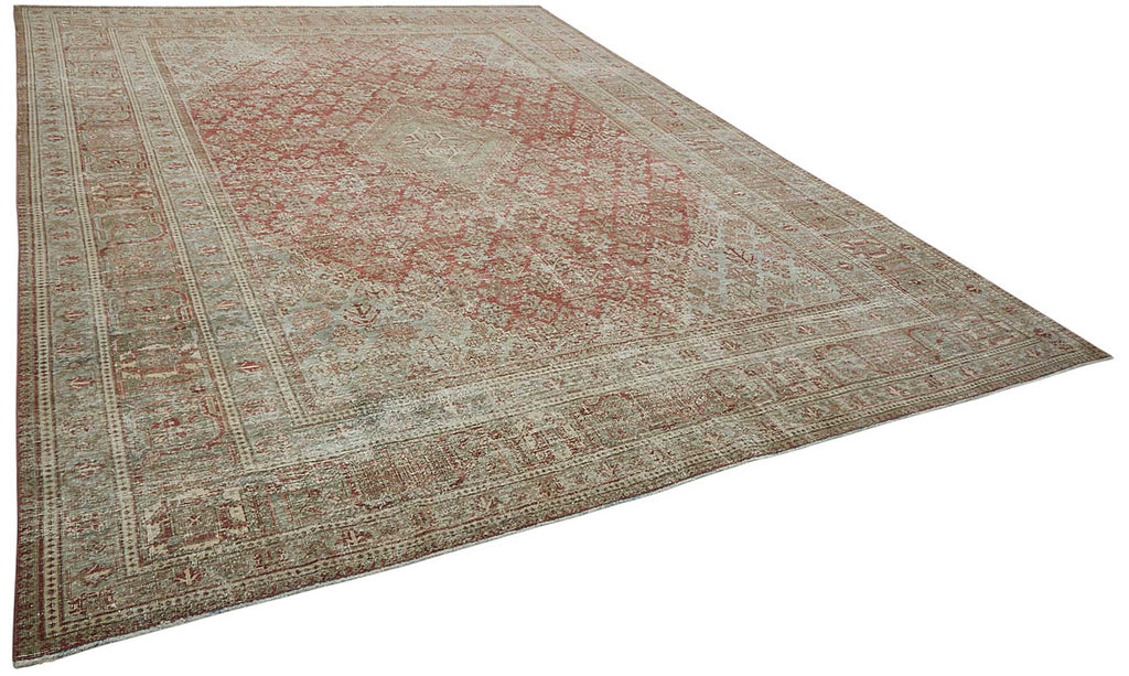 Persian Antique Rug 3.17 x 4.20 - Beige - SamaRugs