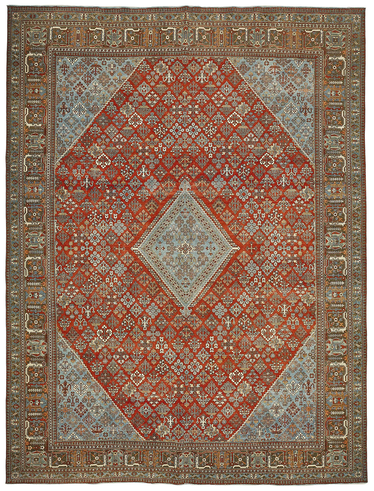 Persian Antique Rug 3.24 x 4.23 - Beige