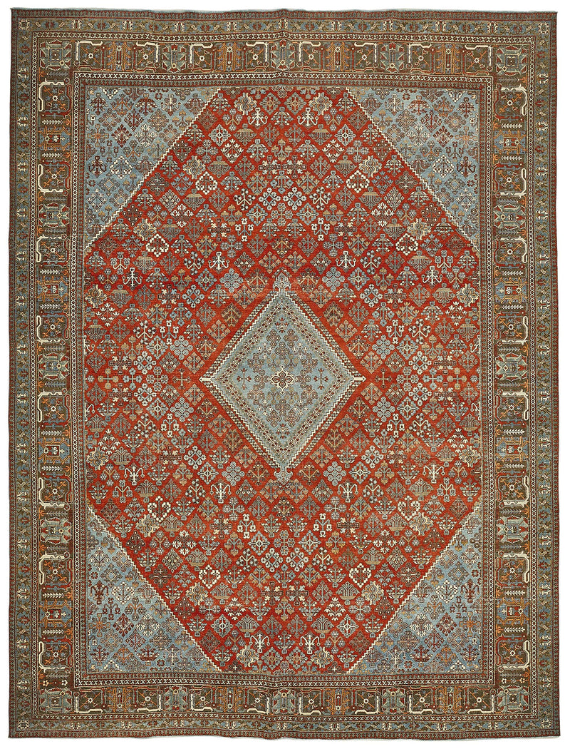 Persian Antique Rug 3.24 x 4.23 - Beige - SamaRugs