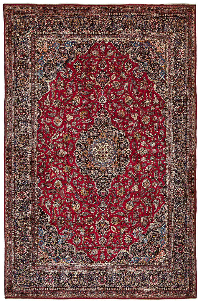 Persian Antique Rug 3.70 x 5.57 - Red - SamaRugs