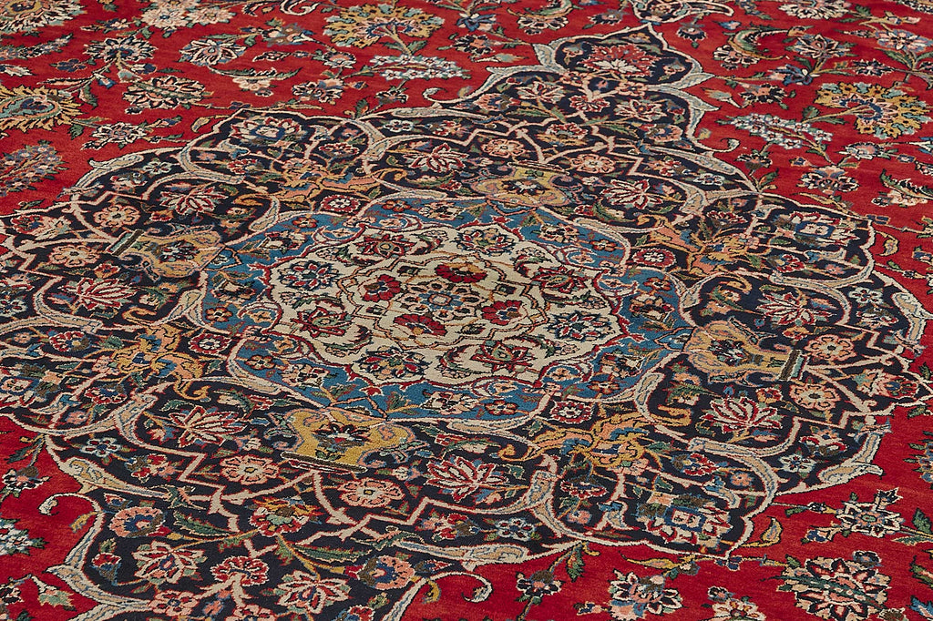 Persian Antique Rug 3.70 x 5.57 - Red - SamaRugs