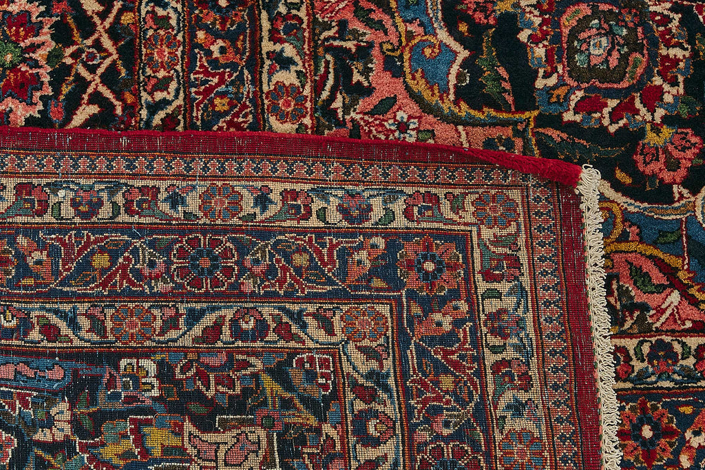 Persian Antique Rug 3.70 x 5.57 - Red - SamaRugs