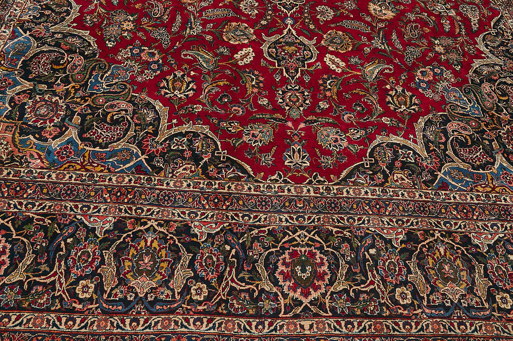 Persian Antique Rug 3.70 x 5.57 - Red - SamaRugs