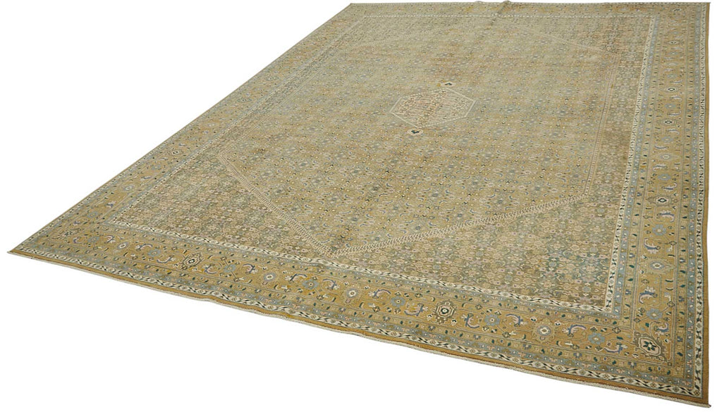 Persian Antique Rug 2.98 x 3.90 - Beige - SamaRugs