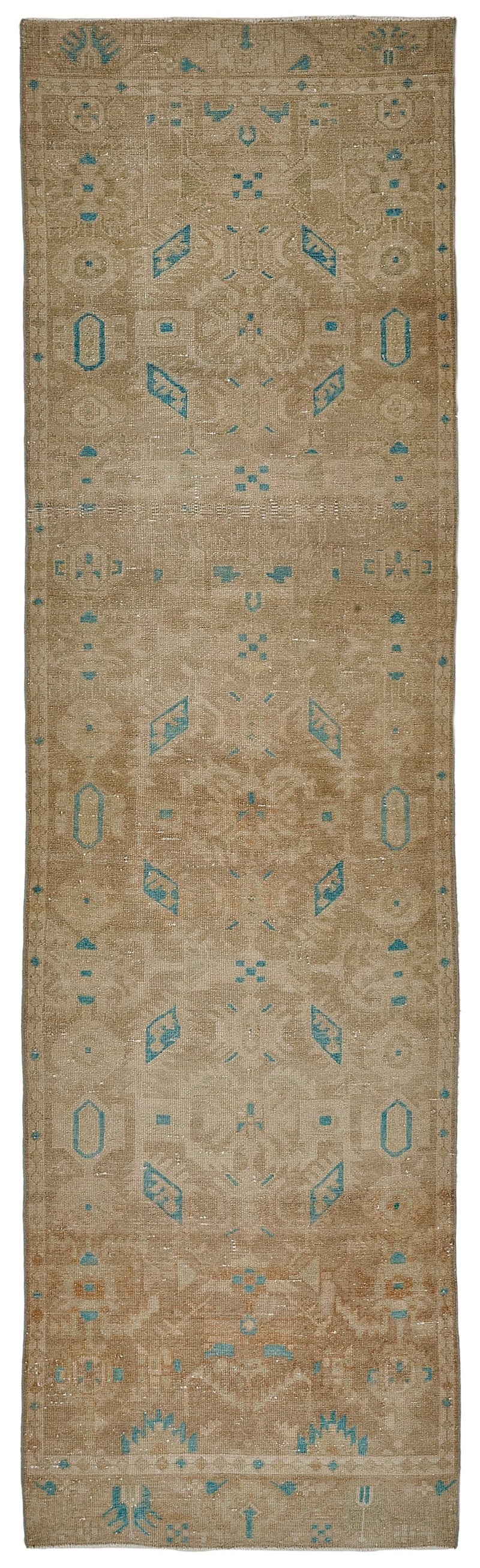 Persian Antique Rug 0.85 x 3.07 - Beige - SamaRugs