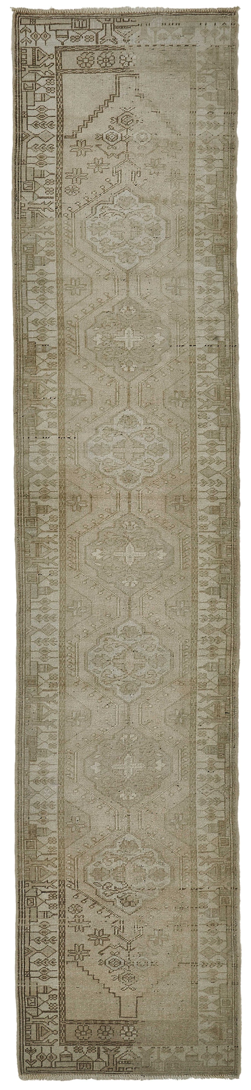 Persian Antique Rug 0.75 x 3.77 - Beige - SamaRugs