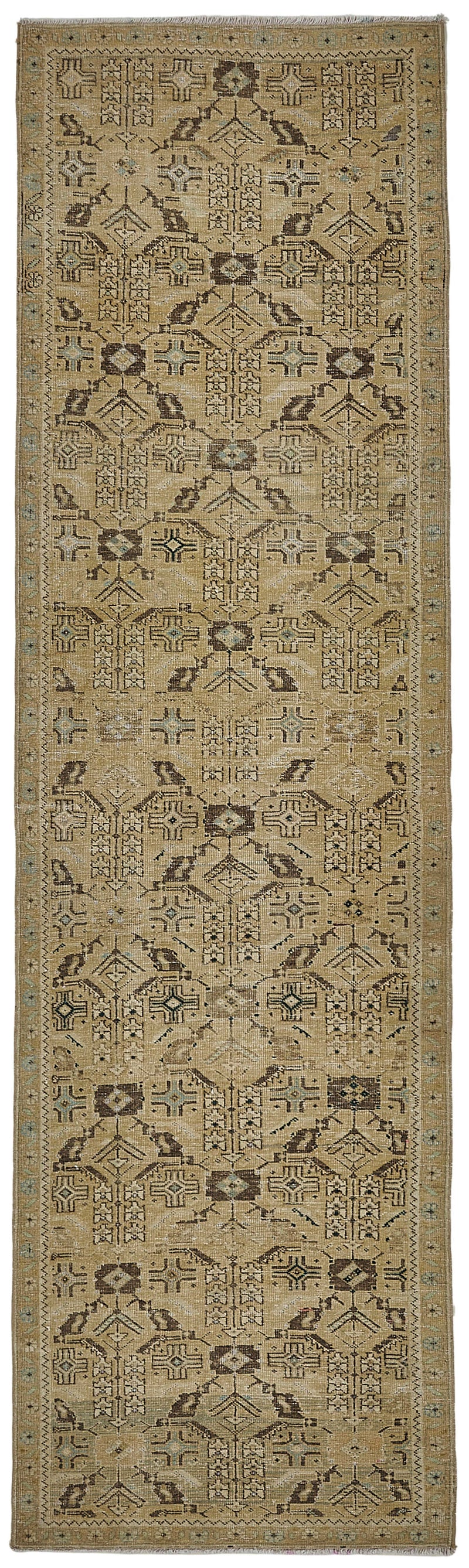 Persian Antique Rug 0.84 x 2.97 - Beige - SamaRugs