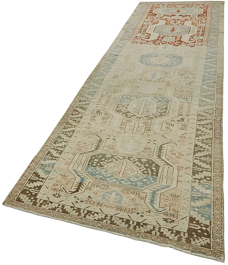 Persian Antique Rug 1.22 x 4.46 - Beige - SamaRugs