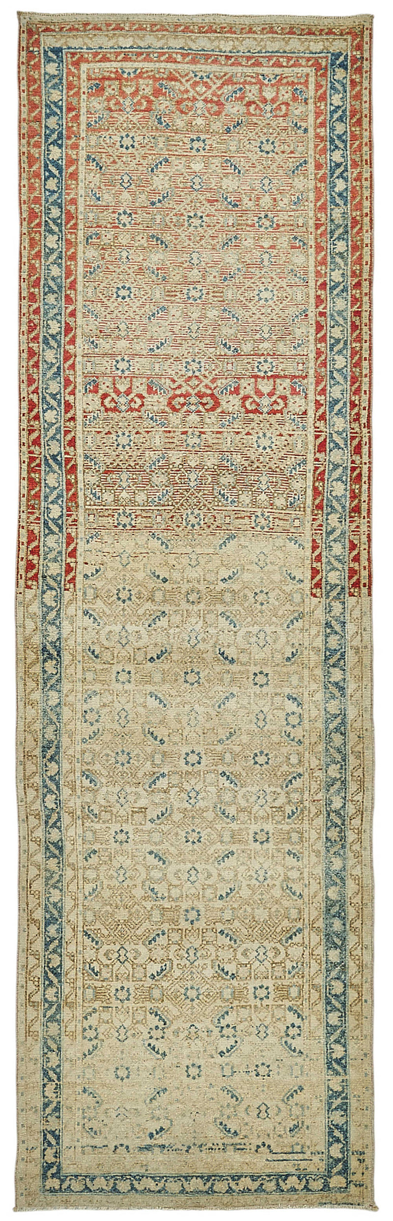 Persian Antique Rug 0.86 x 3.05 - Beige - SamaRugs