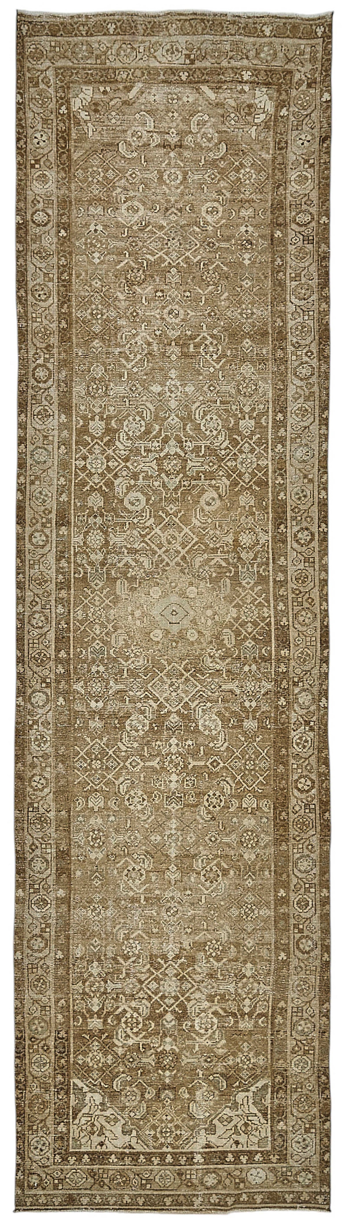 Persian Antique Rug 0.96 x 3.74 - Beige