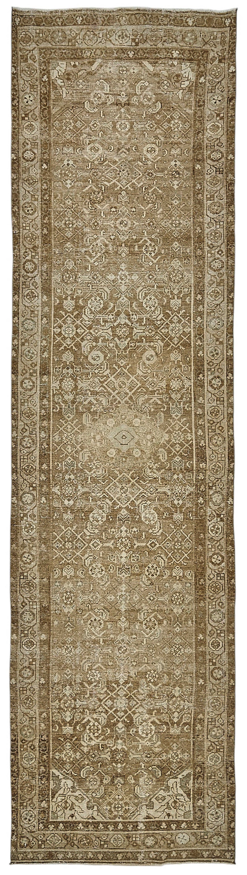 Persian Antique Rug 0.96 x 3.74 - Beige - SamaRugs