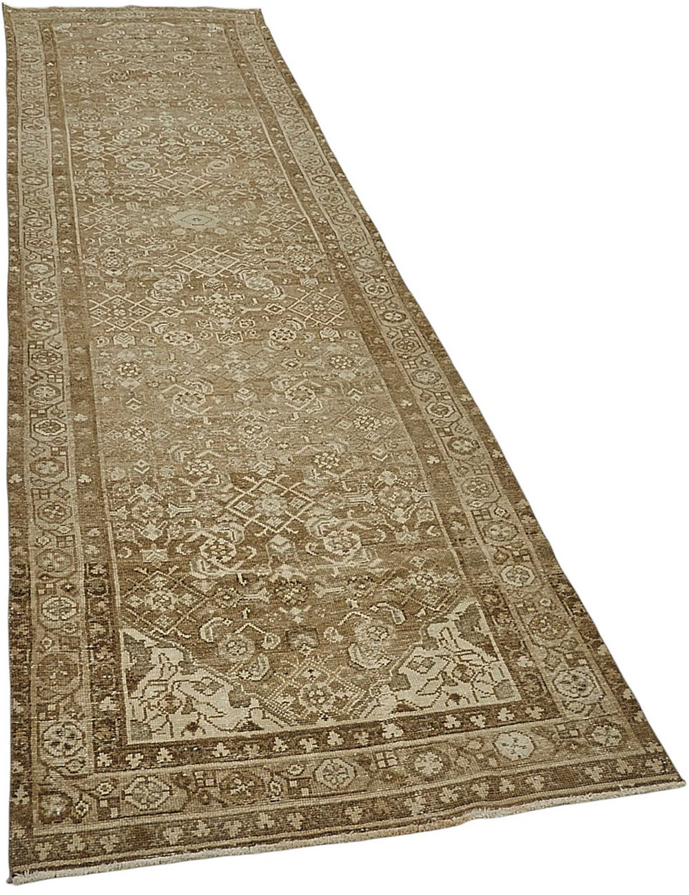 Persian Antique Rug 0.96 x 3.74 - Beige