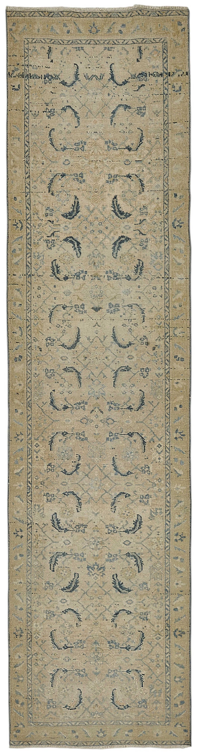 Persian Antique Rug 0.82 x 3.33 - Beige - SamaRugs