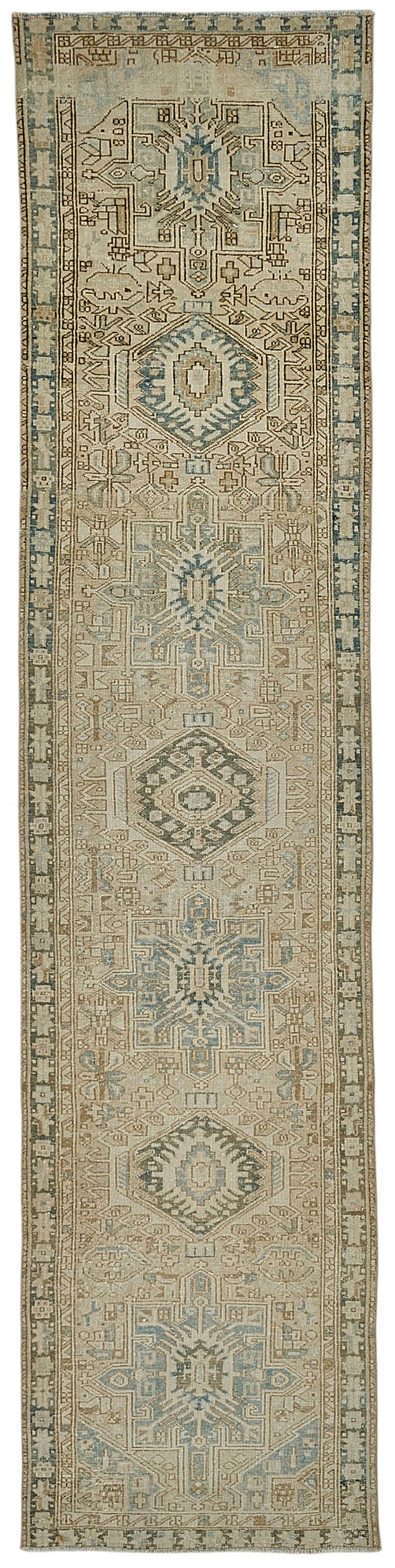 Persian Antique Rug 0.81 x 3.72 - Beige - SamaRugs