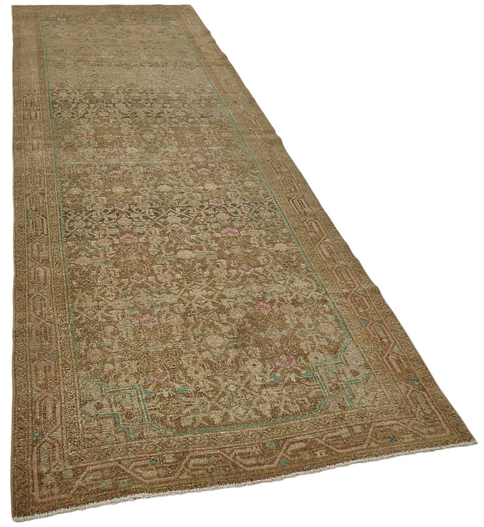 Persian Antique Rug 1.16 x 3.42 - Beige - SamaRugs