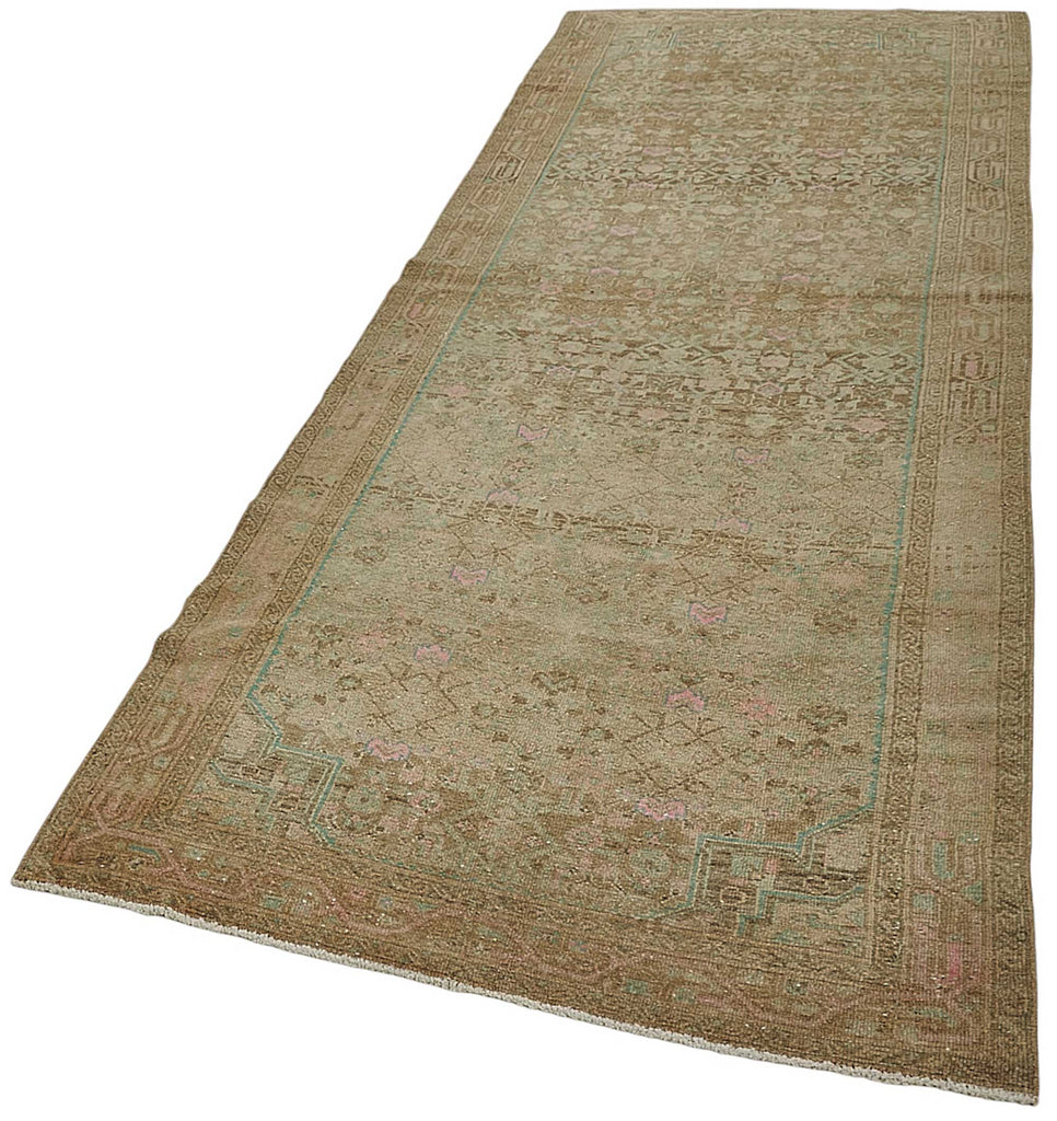 Persian Antique Rug 1.16 x 3.42 - Beige - SamaRugs