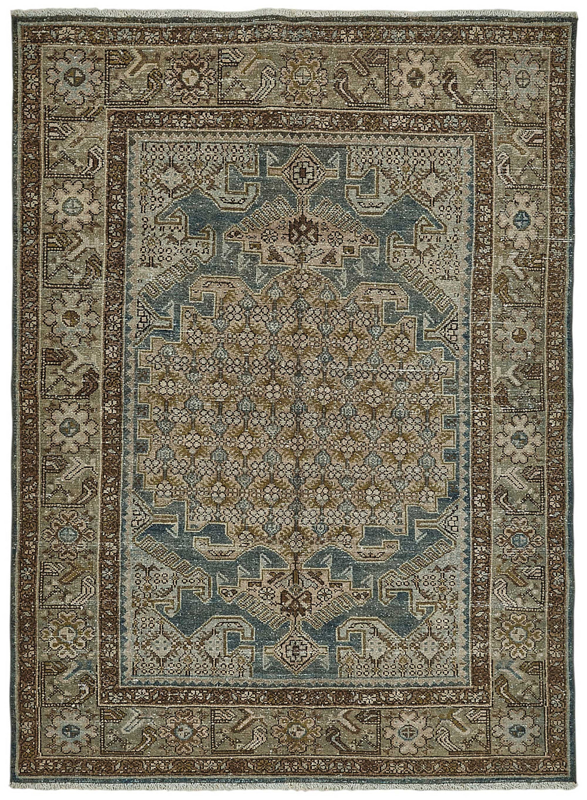 Persian Antique Rug 1.32 x 1.84 - Beige