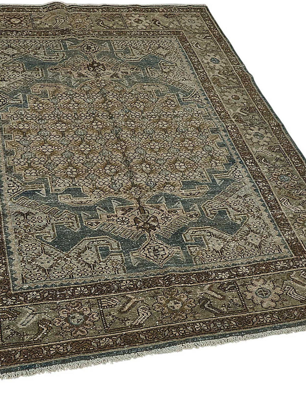 Persian Antique Rug 1.32 x 1.84 - Beige