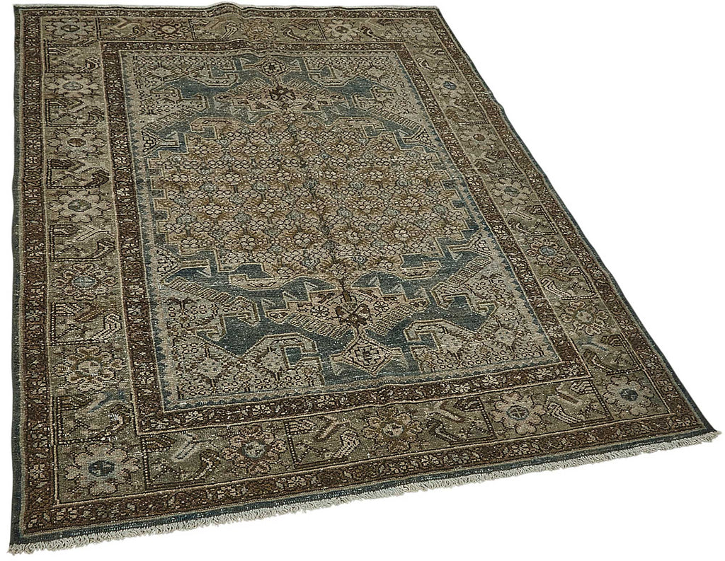 Persian Antique Rug 1.32 x 1.84 - Beige - SamaRugs