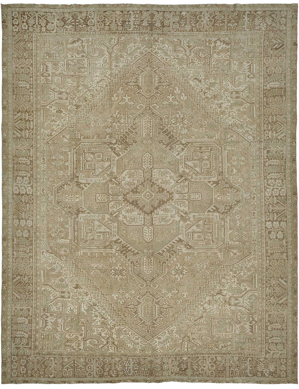 Persian Antique Rug 3.02 x 3.98 - Beige