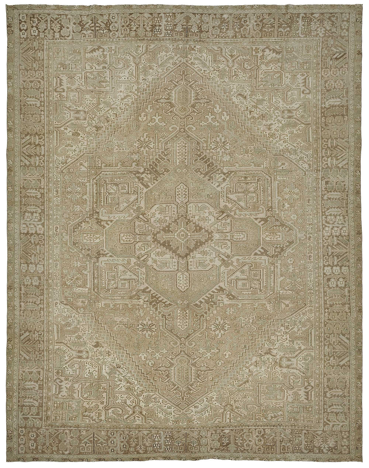 Persian Antique Rug 3.02 x 3.98 - Beige
