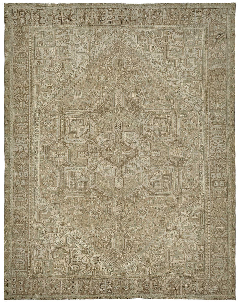 Persian Antique Rug 3.02 x 3.98 - Beige - SamaRugs