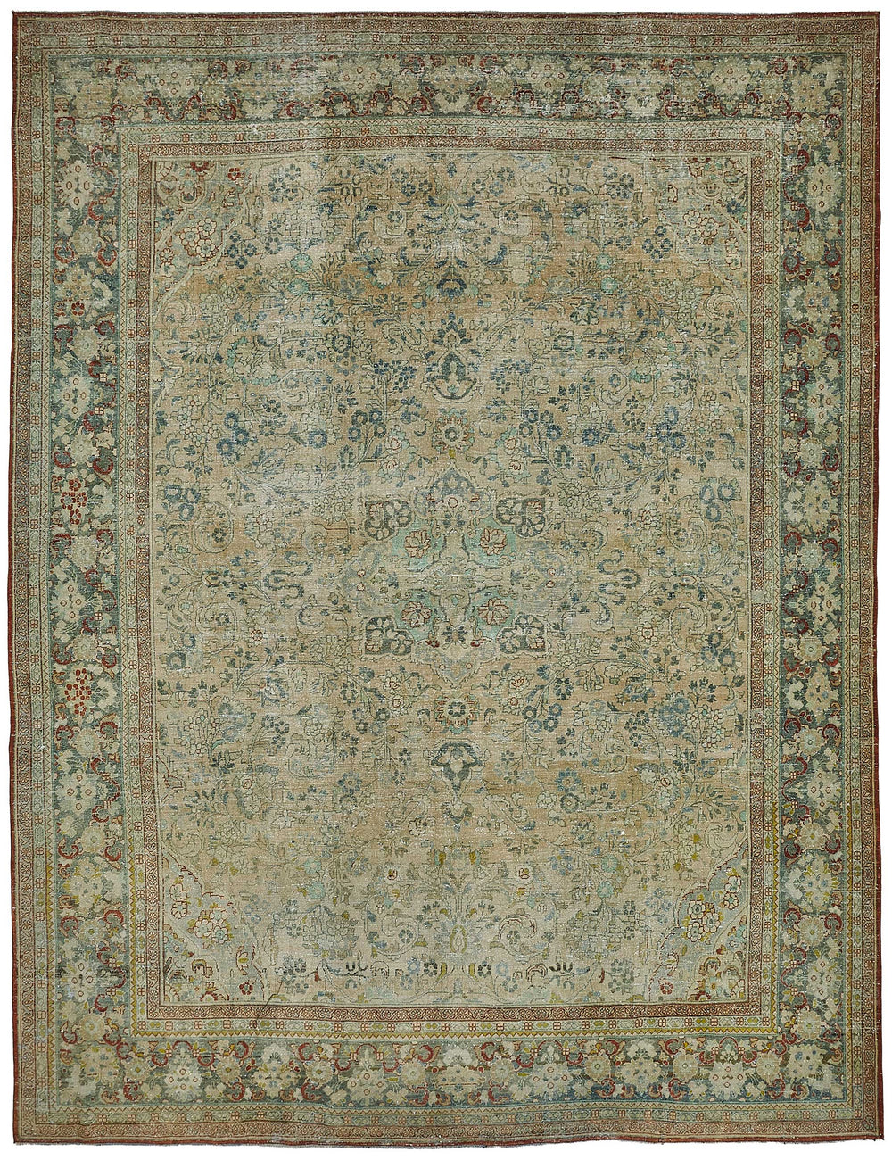 Persian Antique Rug 3.25 x 4.17 - Beige