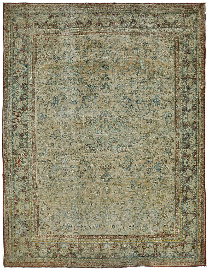 Persian Antique Rug 3.25 x 4.17 - Beige - SamaRugs