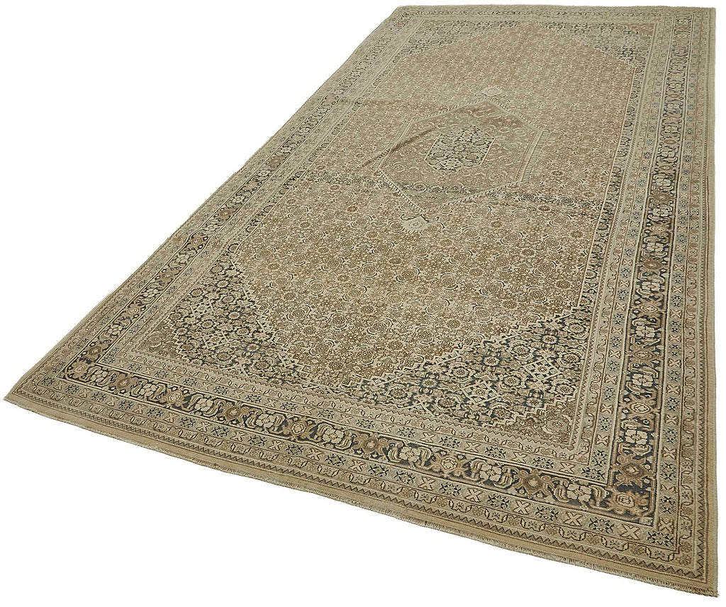 Persian Antique Rug 1.76 x 3.66 - Beige - SamaRugs
