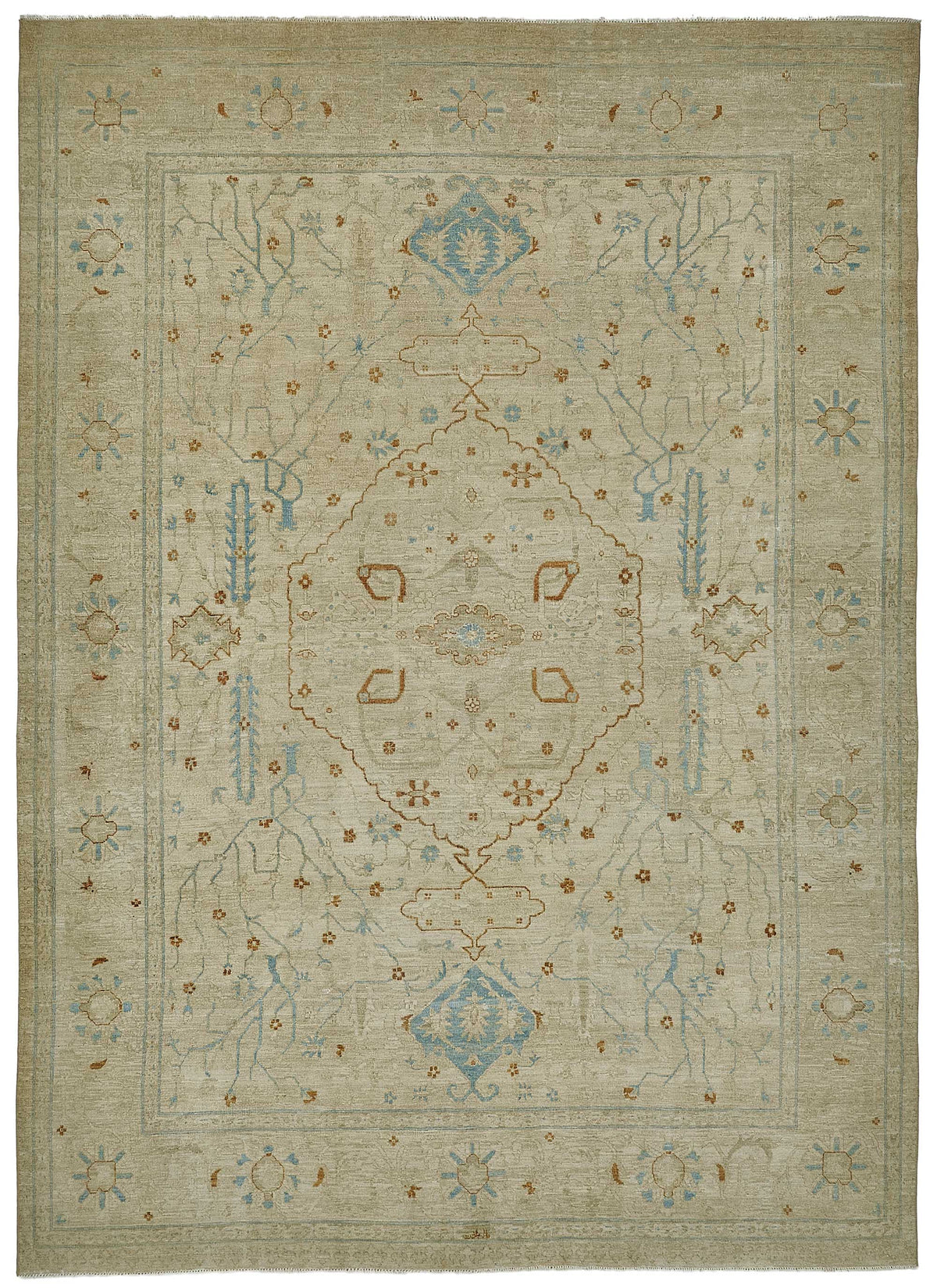 Persian Antique Rug 2.68 x 3.66 - Beige