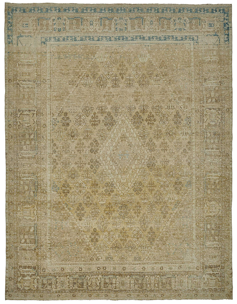 Persian Antique Rug 3.00 x 3.92 - Beige - SamaRugs