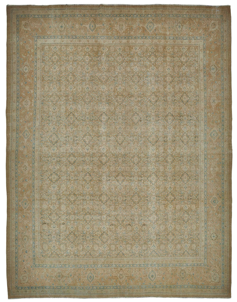 Persian Antique Rug 3.43 x 4.41 - Beige - SamaRugs
