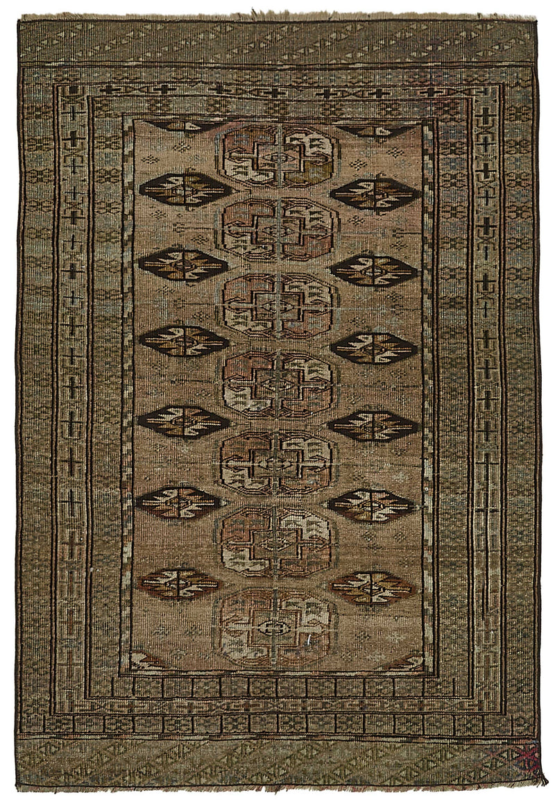 Persian Antique Rug 0.90 x 1.30 - Beige - SamaRugs