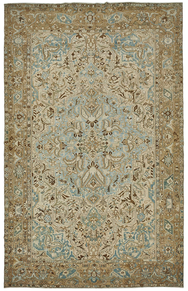 Persian Antique Rug 3.05 x 4.87 - Beige - SamaRugs