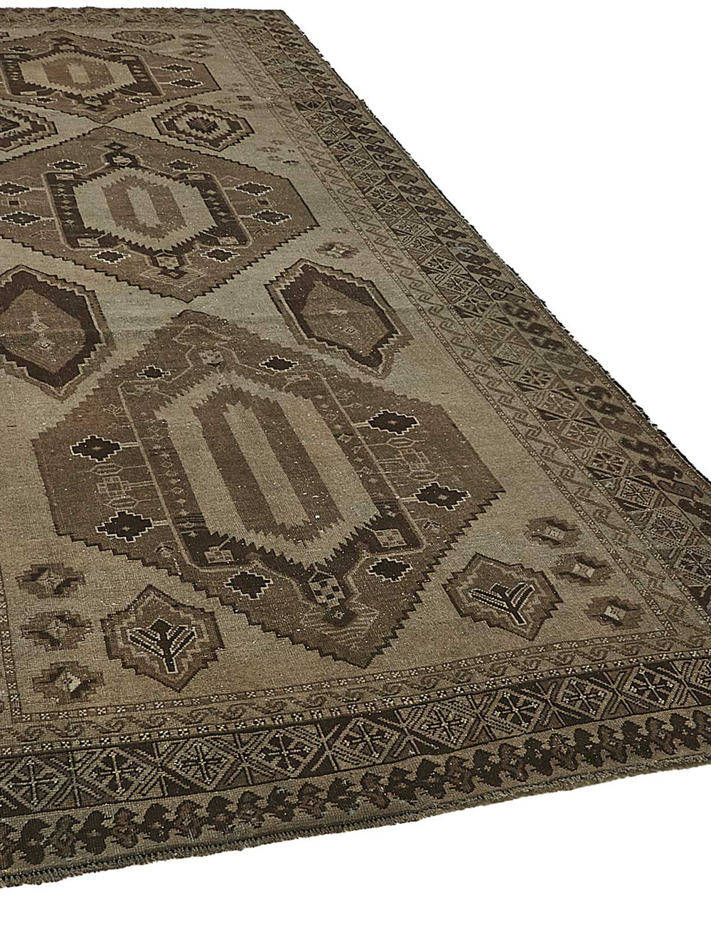 Persian Antique Rug 1.63 x 3.87 - Beige