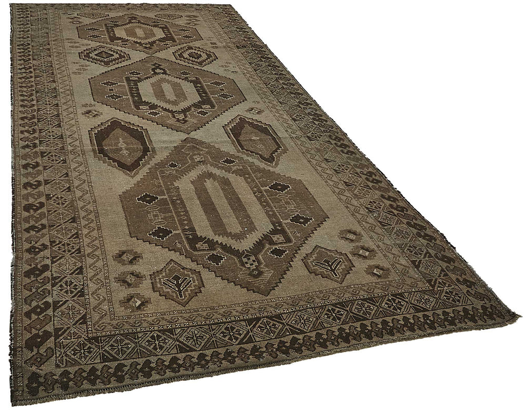 Persian Antique Rug 1.63 x 3.87 - Beige - SamaRugs