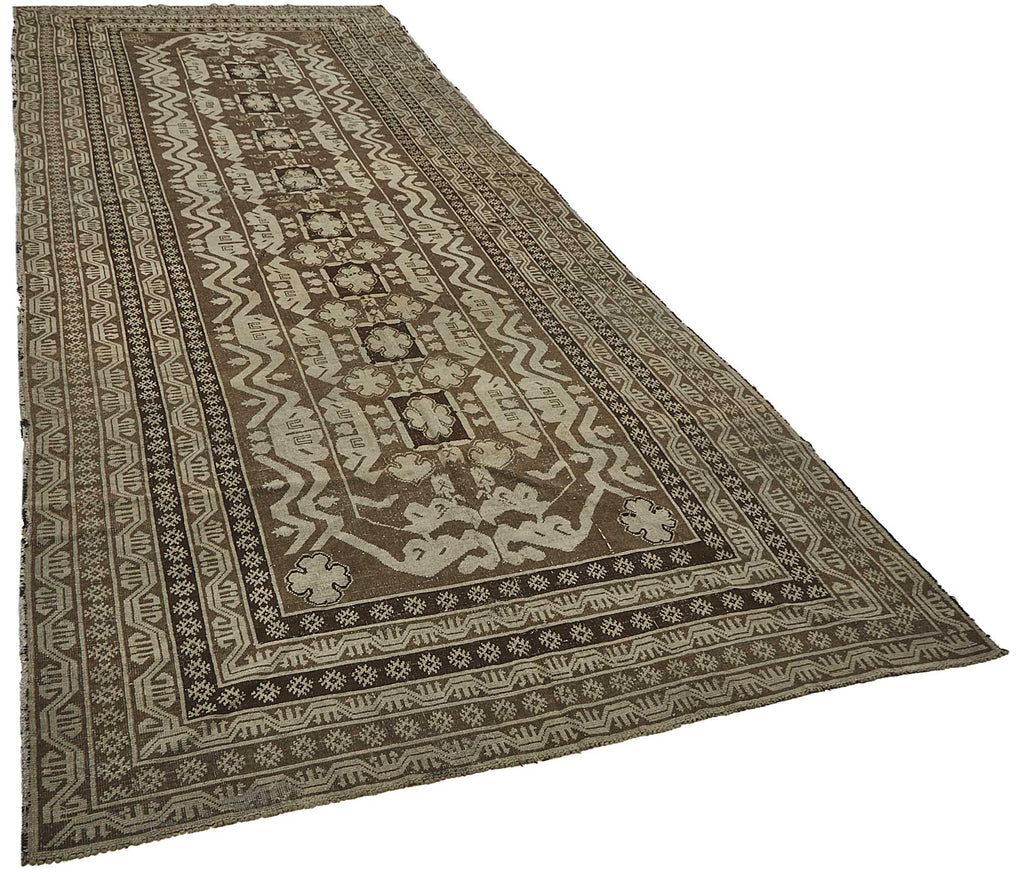 Persian Antique Rug 1.65 x 4.13 - Beige - SamaRugs