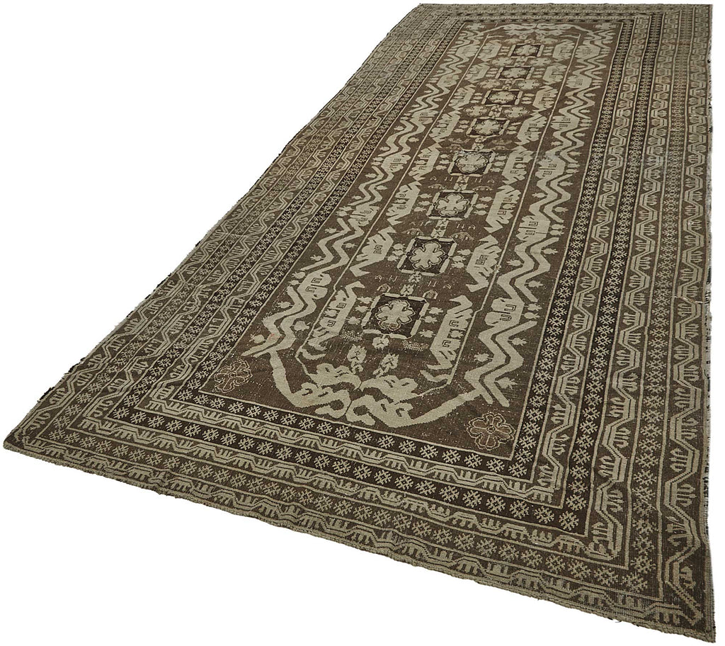 Persian Antique Rug 1.65 x 4.13 - Beige - SamaRugs
