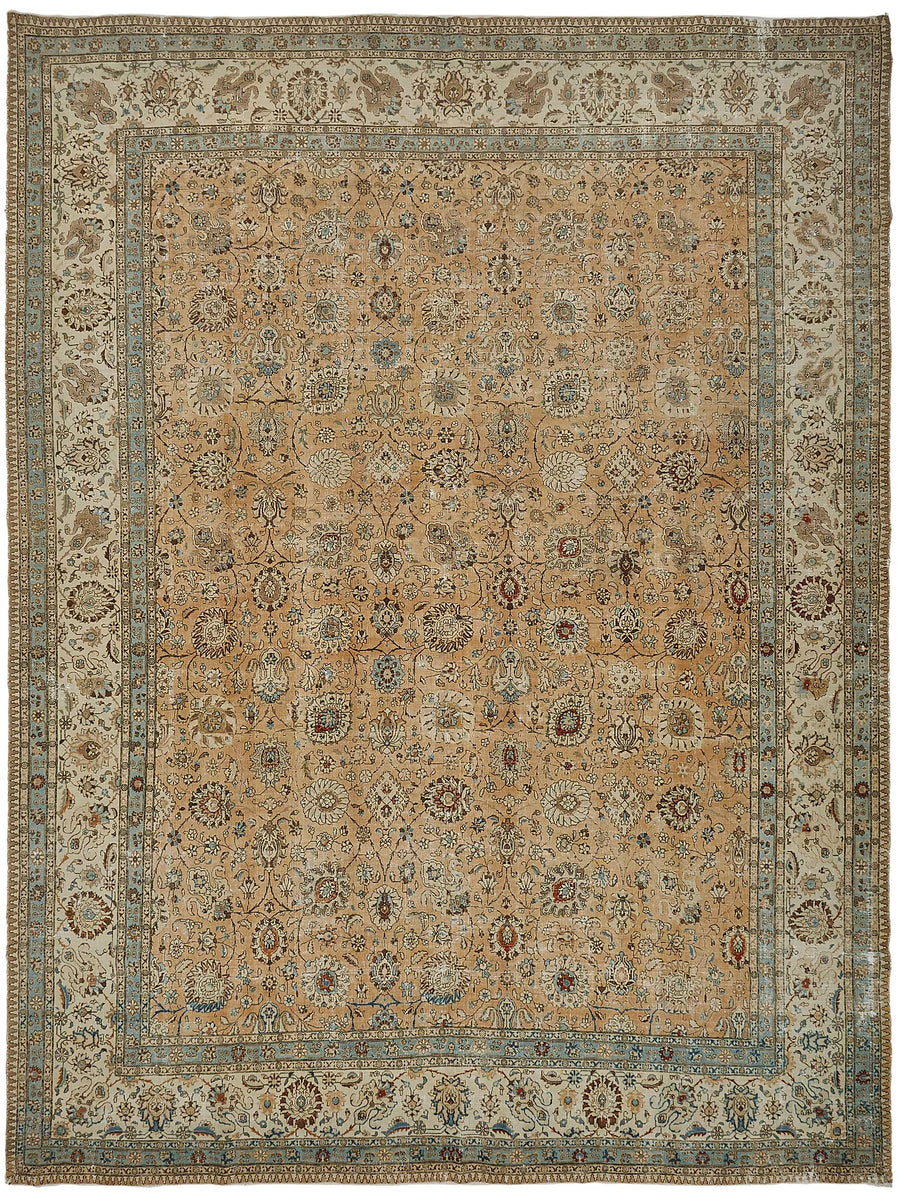 Persian Antique Rug 3.80 x 4.88 - Beige
