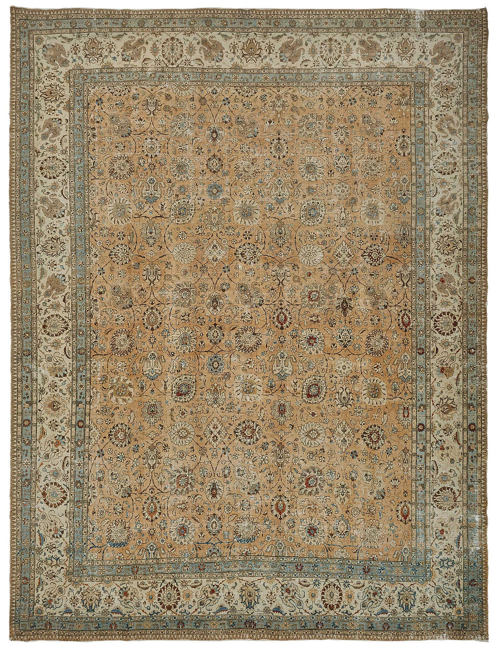Persian Antique Rug 3.80 x 4.88 - Beige
