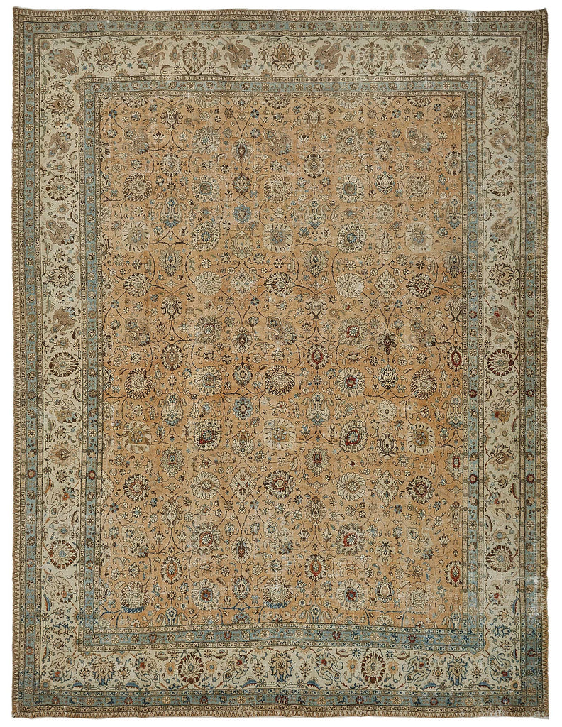 Persian Antique Rug 3.80 x 4.88 - Beige - SamaRugs