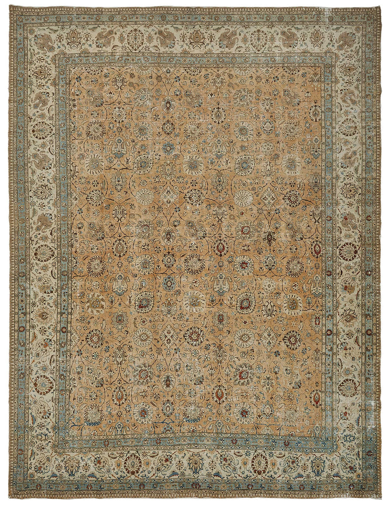 Persian Antique Rug 3.80 x 4.88 - Beige - SamaRugs