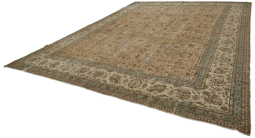 Persian Antique Rug 3.80 x 4.88 - Beige - SamaRugs